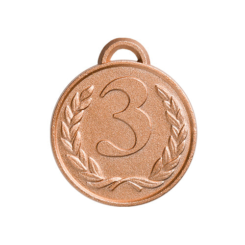 BS357A Medaglia rotonda personalizzabile, in zama, diametro 32 mm