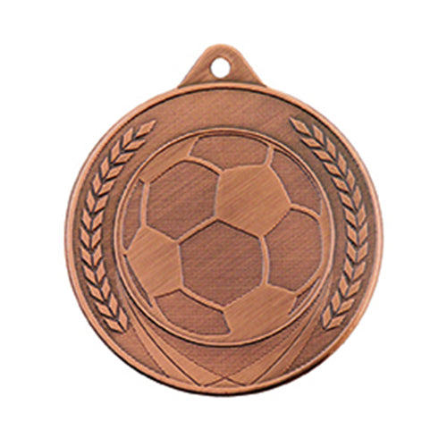 BS..64C Medaglia calcio rotonda personalizzabile, in ferro, diametro 50 mm