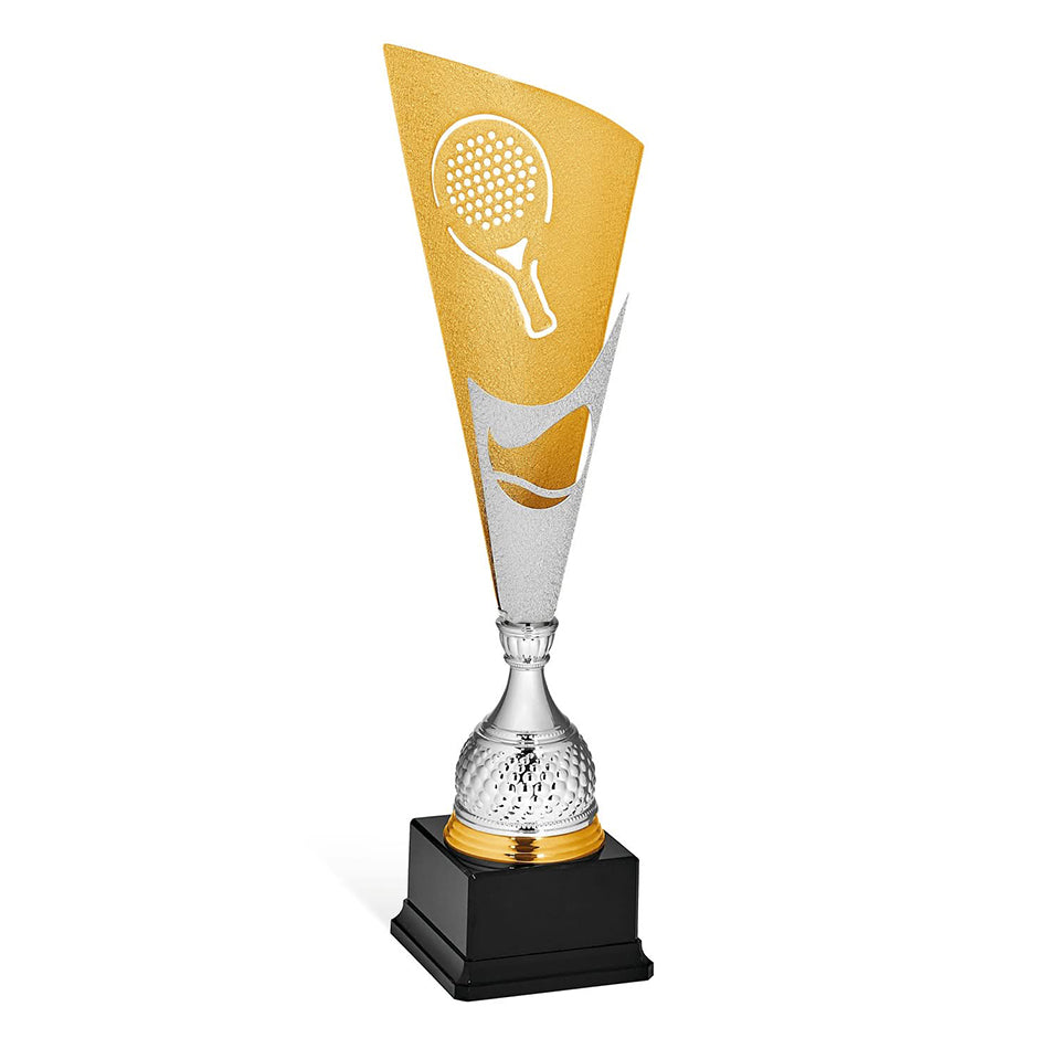 CB481 Trofeo soggetto padel in metallo