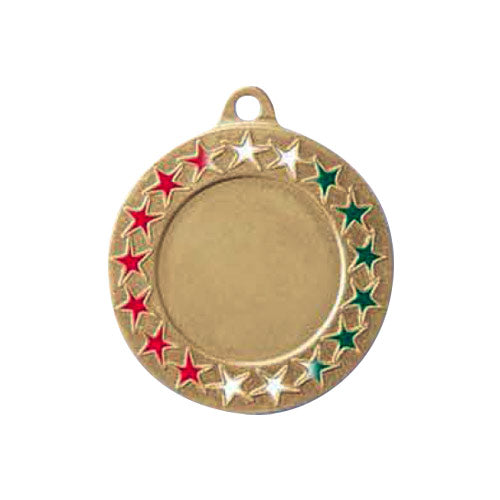 BA..21B Medaglia rotonda personalizzabile, in ferro, diametro 40 mm