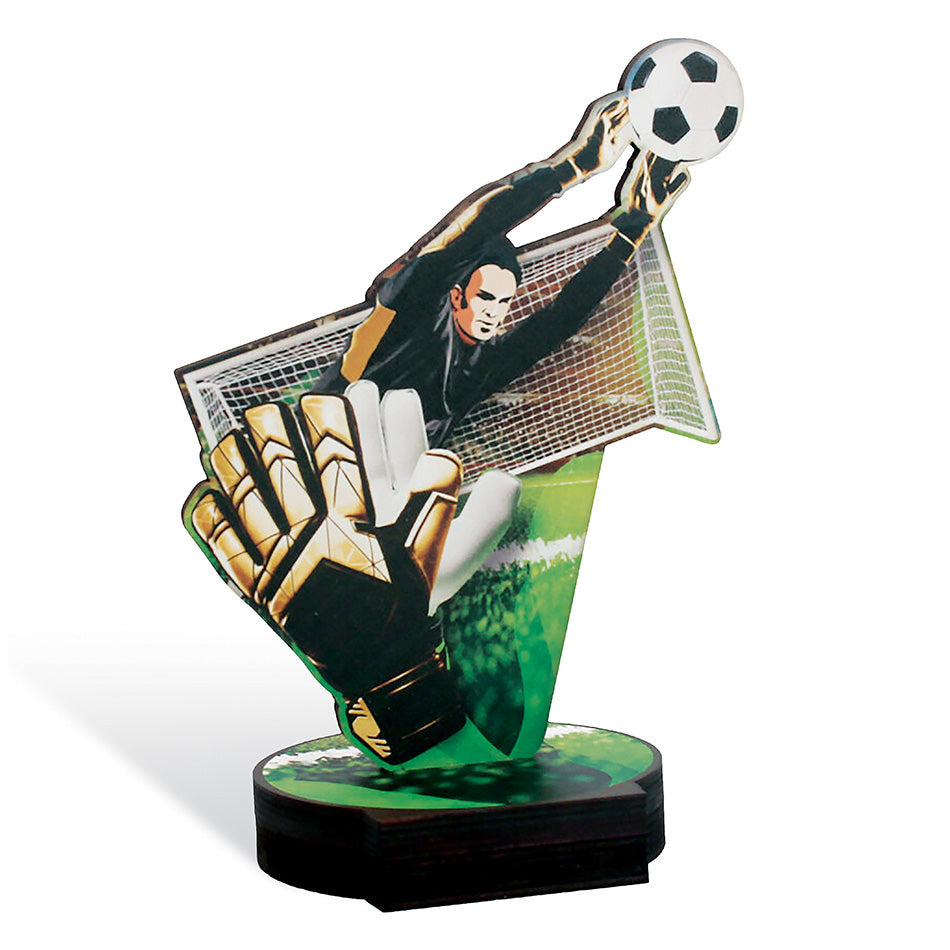 CB338 Trofeo soggetto calcio in legno