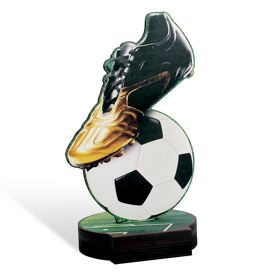 CB340 Trofeo soggetto calcio in legno