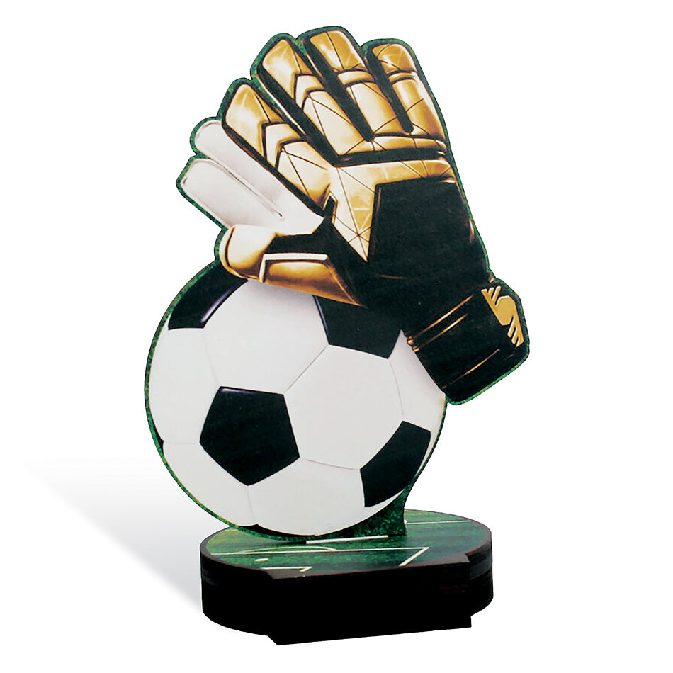 CB341 Trofeo soggetto calcio in legno