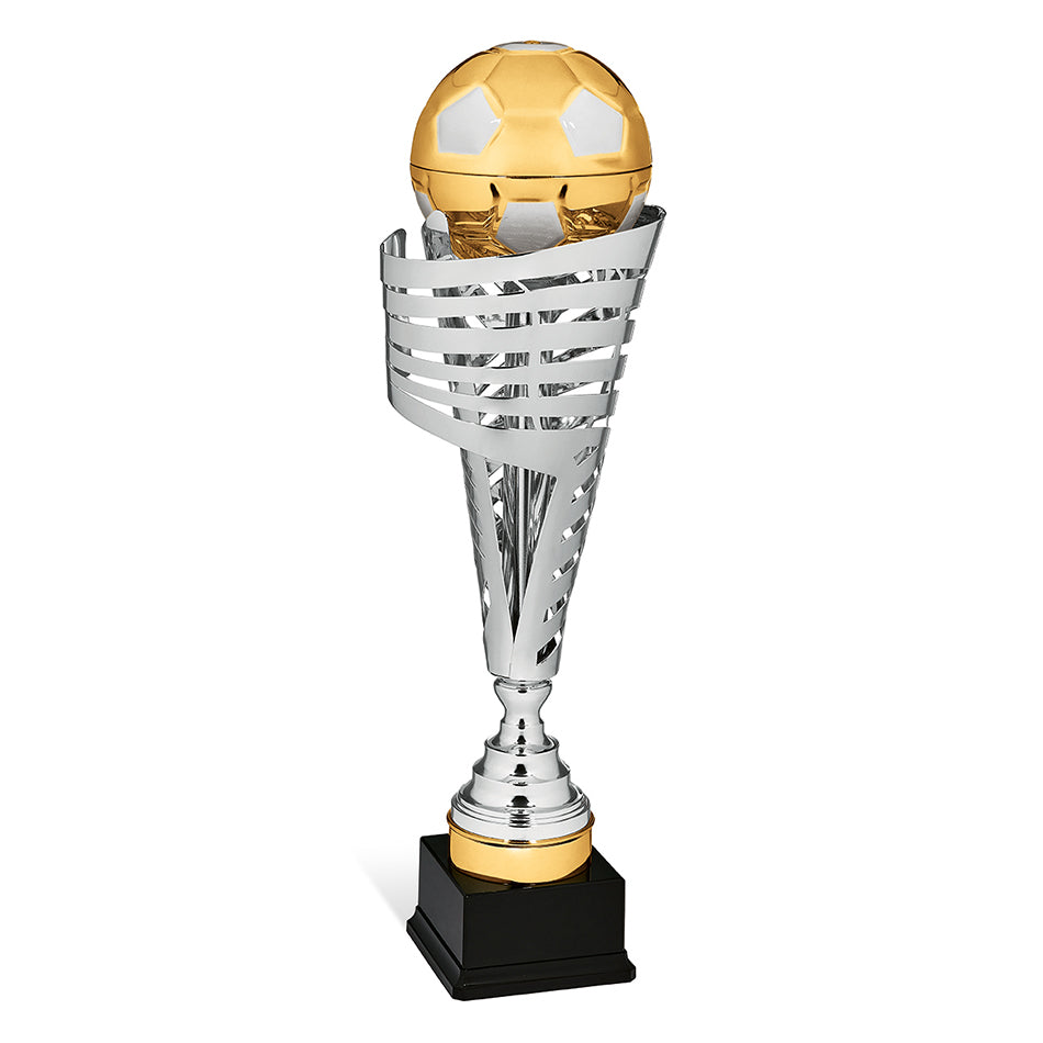 CB342 Trofeo soggetto calcio in metallo