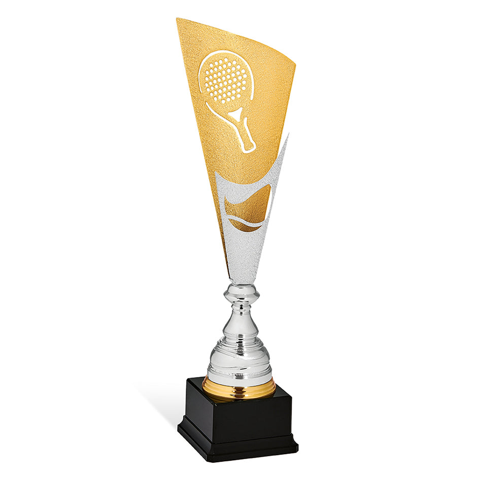 CB363 Trofeo soggetto padel in metallo