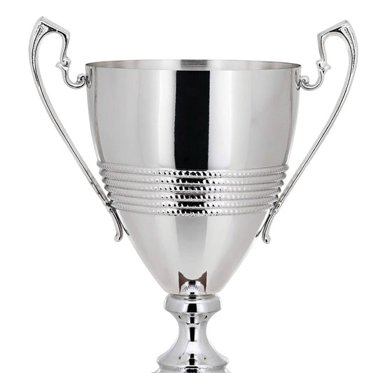 CM062 Coppa con tazza in metallo argentata