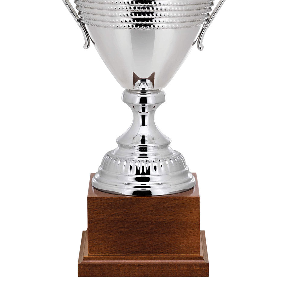 CM062 Coppa con tazza in metallo argentata