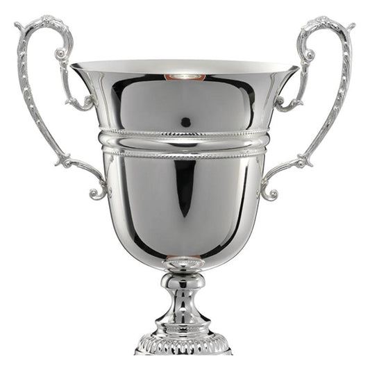 CM077 Coppa con tazza argentata e base in legno
