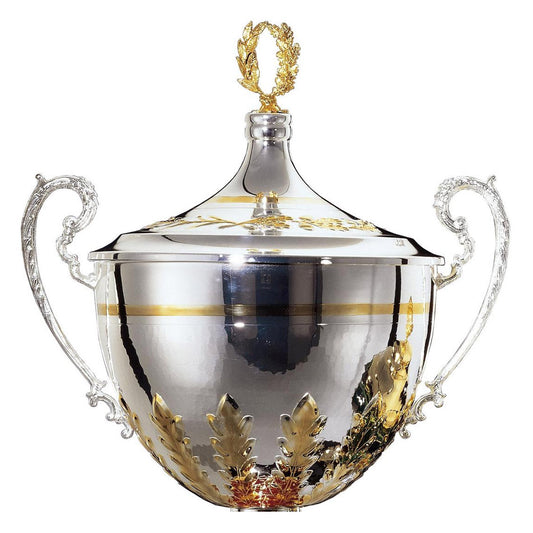 CM083 Coppa con tazza dorata 24 Kt e corpo in ceramica di Bassano