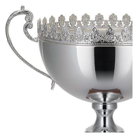 CM087 Coppa con tazza argentata e base in legno