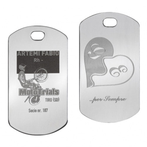 DC067 Medaglie in acciaio con marcatura laser nera e grigia