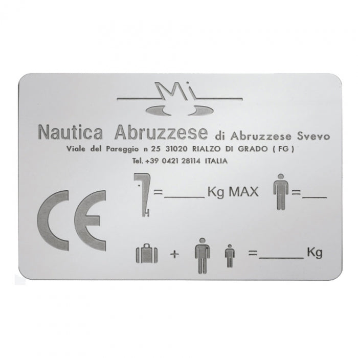 DC080 Targhetta in acciaio con incisione chimica