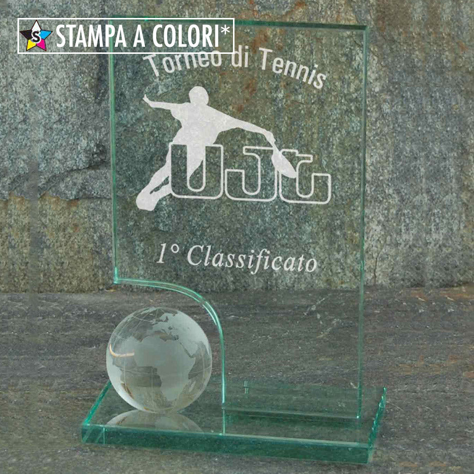 DF016 Targa in cristallo personalizzata