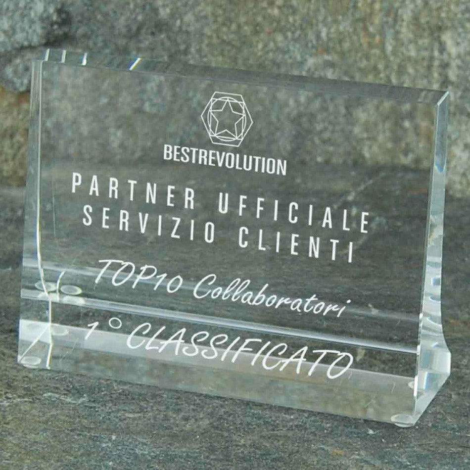 DF056 Targa in cristallo personalizzata