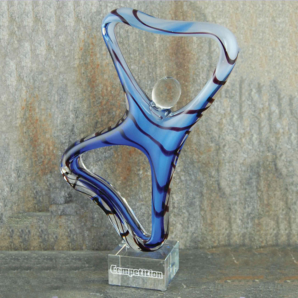 DF147 Trofeo in vetro soffiato a mano personalizzato