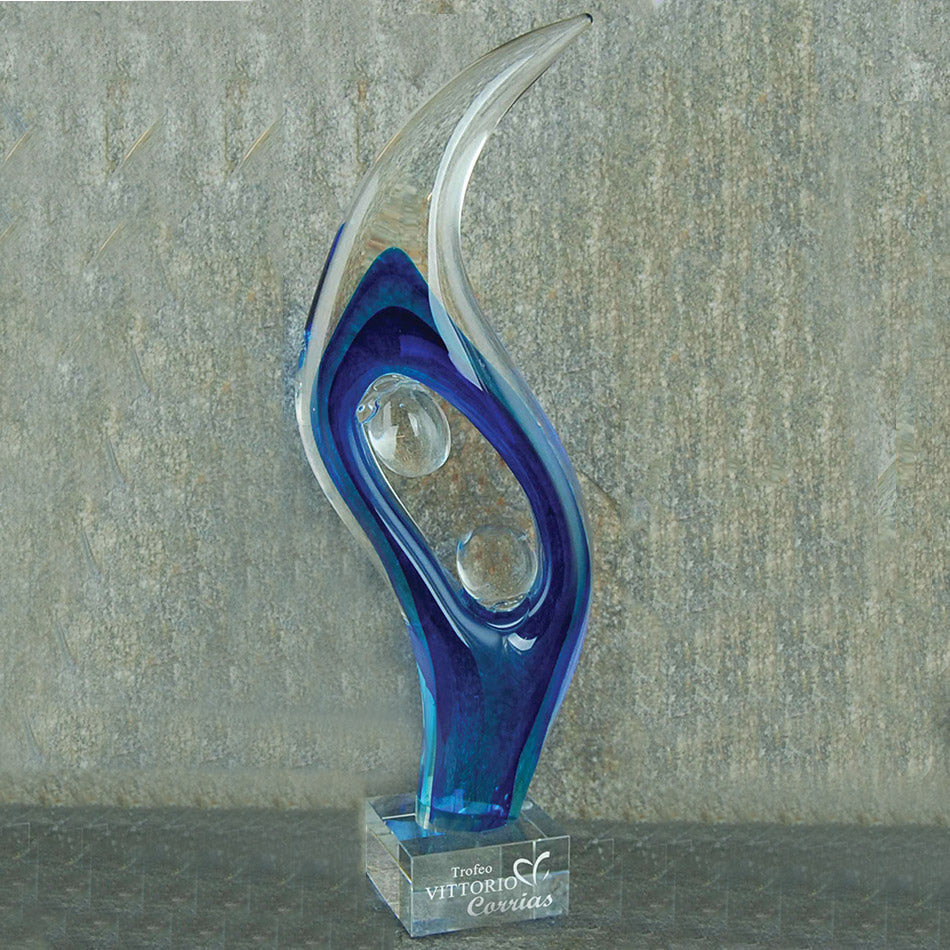 DF154 Trofeo in vetro soffiato a mano personalizzato