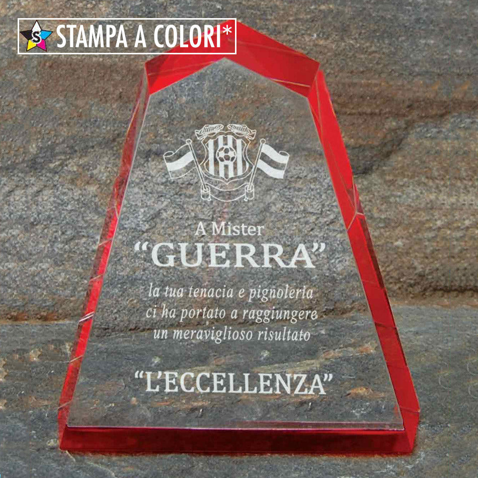 DF165 Targa in cristallo personalizzata