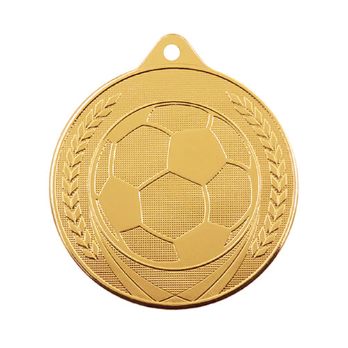 BS..64C Medaglia calcio rotonda personalizzabile, in ferro, diametro 50 mm