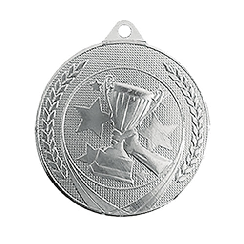 BS..66C Medaglia calcio rotonda personalizzabile, in ferro, diametro 50 mm