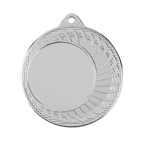 BS..84C Medaglia rotonda personalizzabile, in ferro, diametro 50 mm con incavo Ø 32 mm