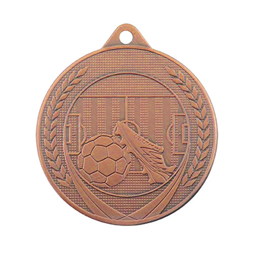 BS..65C Medaglia calcio rotonda personalizzabile, in ferro, diametro 50 mm