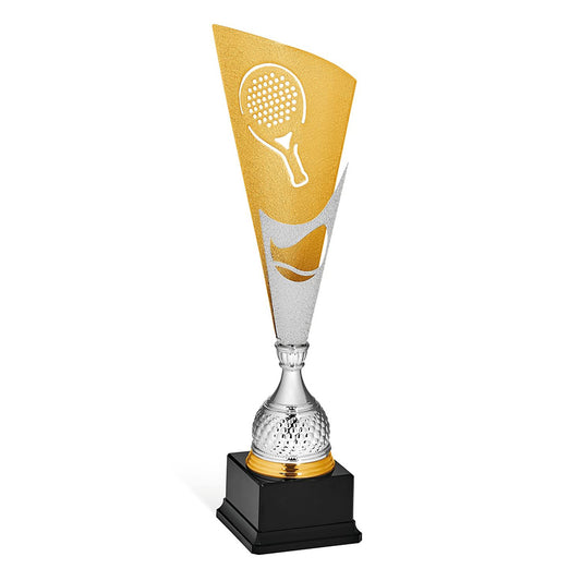CB481 Trofeo soggetto padel in metallo