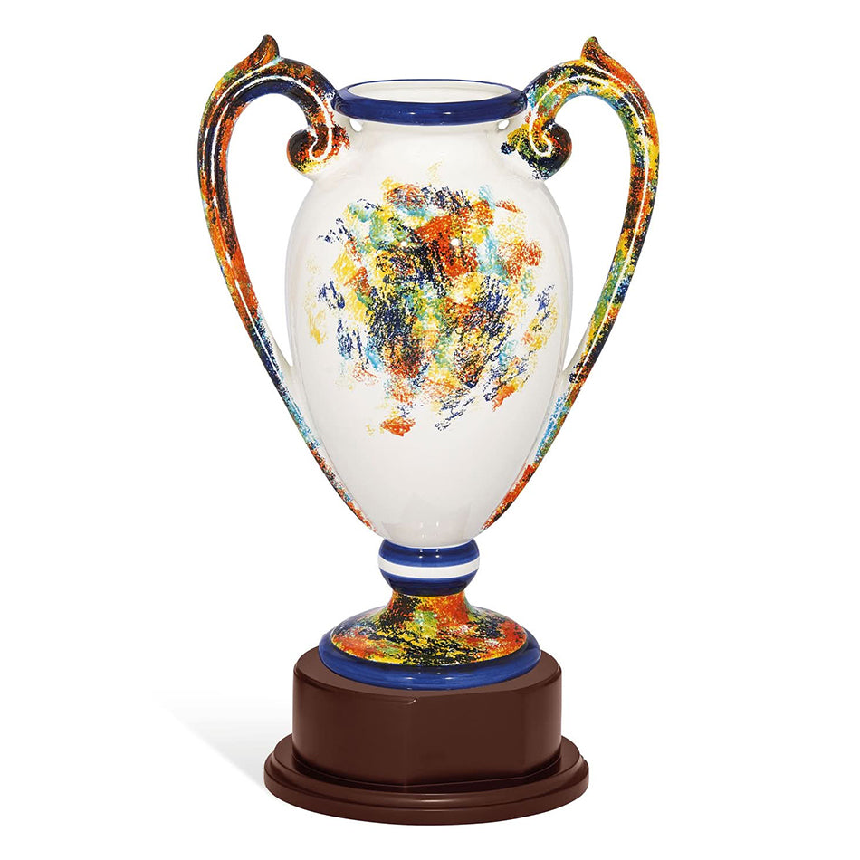 CD289 Coppa con tazza in ceramica e base in legno