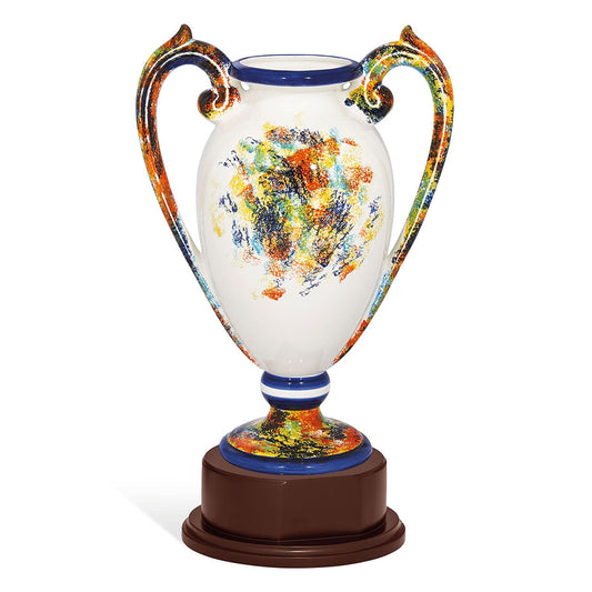 CD289 Coppa con tazza in ceramica e base in legno